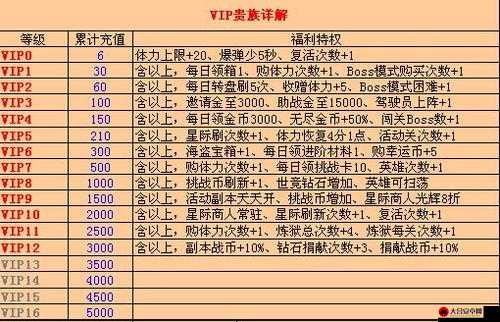 VIP价格及介绍